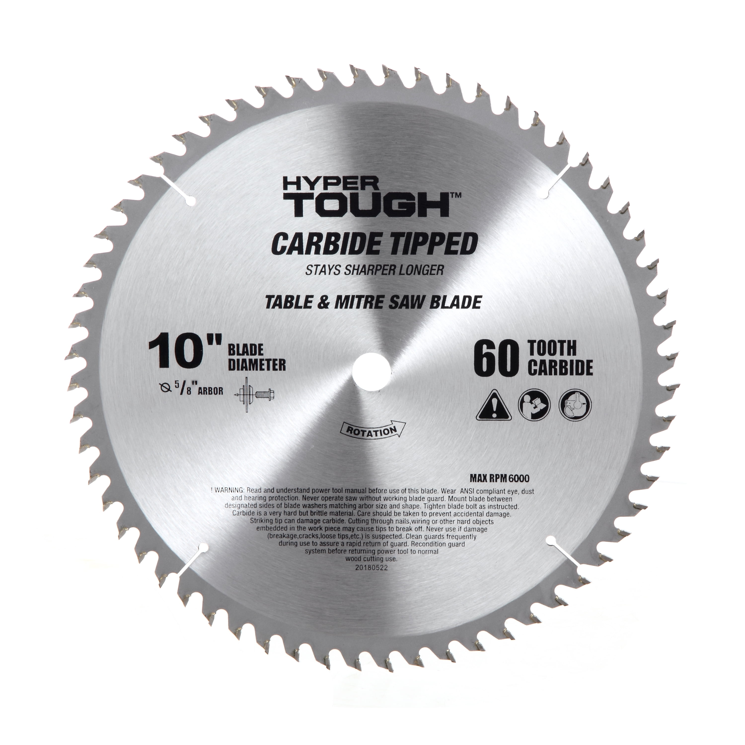 Hyper Tough 10 Inch Carbide Tipped 60, What Table Saw Blade To Cut Vinyl Flooring