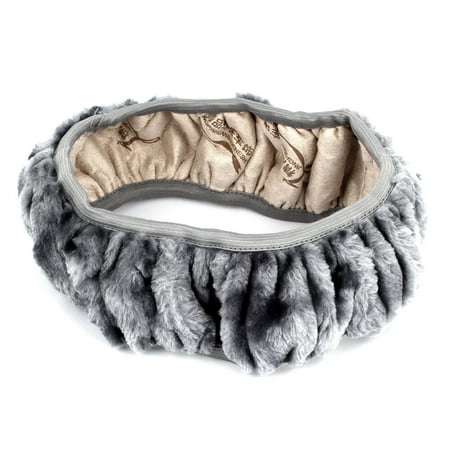 Auto Steering Wheel Cover - Unique Bargains Universal Auto Gray Stretchy Plush Steering Wheel Cover Guard 35cm Dia