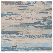 SAFAVIEH Soho Marcus Abstract Area Rug, Beige/Blue, 6' x 6' Square
