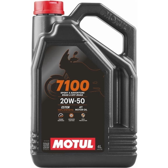 Motul 7100 Synthetic Motor Oil, 104104, 20W50, 4-Liter