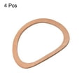 thumbnail image 3 of Uxcell 6" Wood Purse Handles D Shape Handbag Replacement for DIY Making, 4Pack Brown, 3 of 6