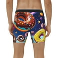 thumbnail image 4 of Cauagu Space Colorful Donut Print Men's Boxer Briefs, Funny & Cute Underwear Elastic Waistband Briefs Ideal Gift for Men,1-Pack, 4 of 7