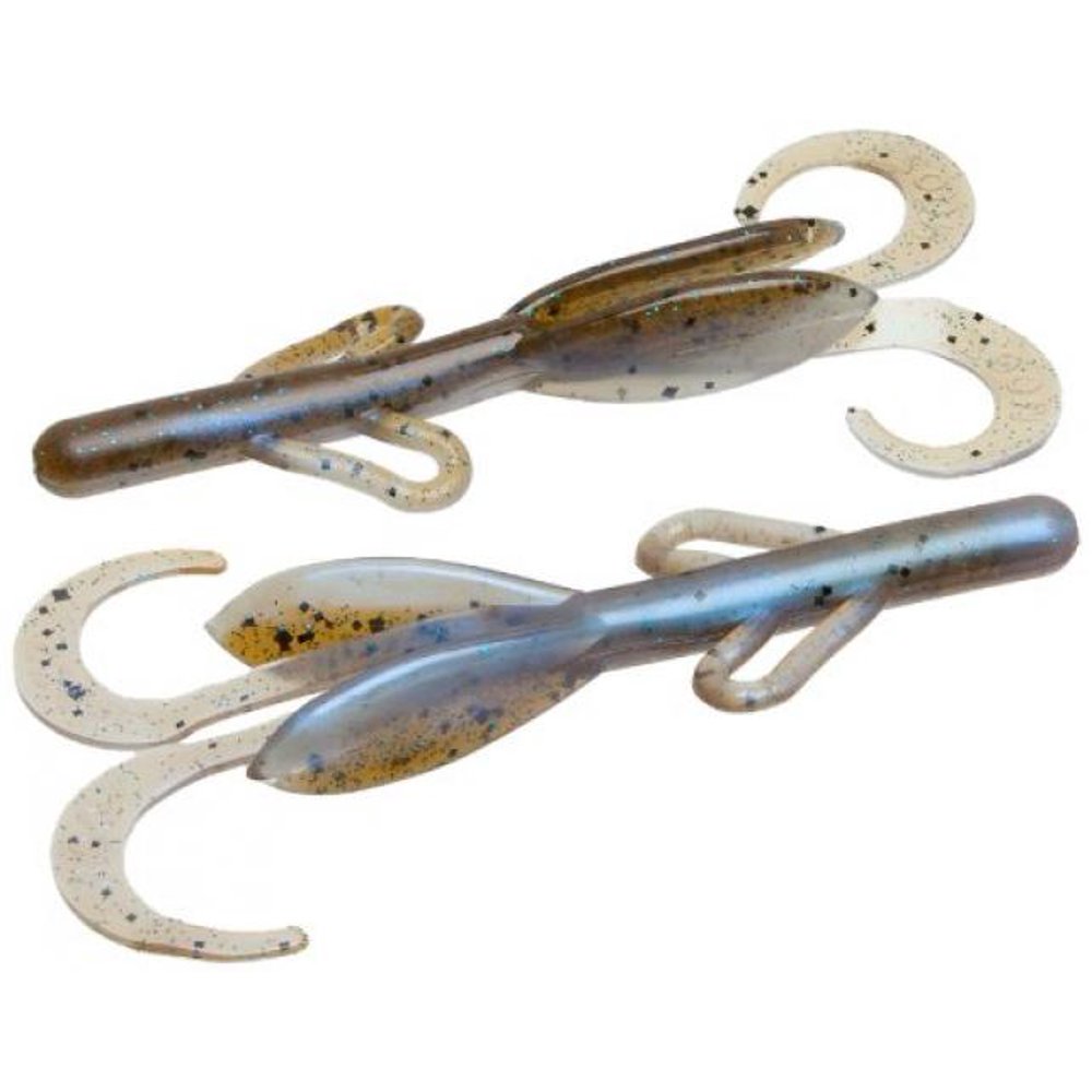 Zoom Bait Baby Brush Hog BaitPack of 12 (Green Pump Blue Flash, 5 1/2