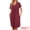 Claret, variant on DARING DIVA Women's Pleated Front Short Sleeve Nightgown with Pockets XS Blue Star