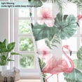 thumbnail image 4 of 2 Panels Set Blackout Curtains Thermal Insulated Sun Protection Room Darkening Drapes for Bedroom Flamingo and Tropical Leaves, 4 of 7
