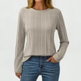 thumbnail image 3 of SUNBS Tunic Shirts for Womens Long Sleeve Tops Casual Crewneck Sweaters Women Blouses Fashion Clothes, 3 of 9