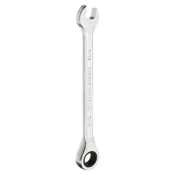 Uxcell 12-Point Ratcheting Combination Wrench 7/16 Inch 72-Teeth Carbon Steel