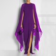 thumbnail image 1 of CHOK Robe de Soirée pour Femmes Formelle Maxi Cape Fendue Longue Robe Grande Taille Longueur au Sol Robe Maxi de Fête Élégante Chic (X-Grand Rouge), 1 of 5