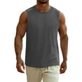 thumbnail image 3 of LEKWK Tank Tops Men Big and Tall Quick Dry Lightweight Athletic Tops Muscle Breathable Loose Fit Solid Workout Shirt Summer Gym Running Fitness Outfits, 3 of 7
