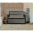 thumbnail image 5 of Keter Hudson Outdoor Backyard Patio Storage Bench 60 Gallon Plastic Deck Box, Brown, 5 of 5