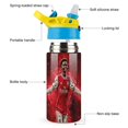 thumbnail image 3 of Bukayo Saka-theme One-Touch Pop Top Water Bottle Stainless Steel Leak-Proof Sports Children's Bottle blue 12oz, 3 of 6