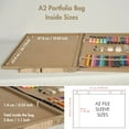 thumbnail image 6 of A2 Leather Binder Leather Portfolio Gifts For Painters Portfolio Binder Leather Padfolio Leather Folder Artist Bag Art Supplies Organizer, 6 of 9