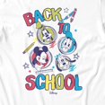 thumbnail image 3 of Disney Mickey Mouse And Friends Women's Back To School Scribbles T-Shirt (White, S-XXL), 3 of 4