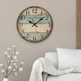 thumbnail image 6 of Silent Non-Ticking Wooden Decorative Round Wall Clock Battery Operated Wall Clocks Vintage Rustic Country Decor Round Wall, 6 of 7
