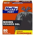 thumbnail image 2 of Hefty™ Garbage Bags, Value Pack Large 90 Litres Black, Drawstring, 80 Bags, 2 of 2