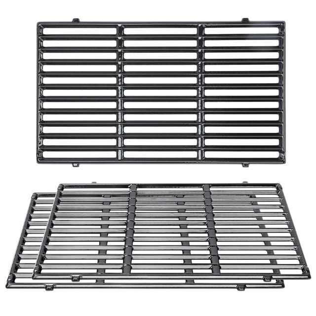 Rejillas de parrilla Qulimetal para parrillas de gas Weber Genesis Ii E-410 E-415 E-435 Piezas para parrillas de gas serie Genesis Ii Lx E-440 Reemplazo de parrillas de porcelana pulida de 18,7 "para
