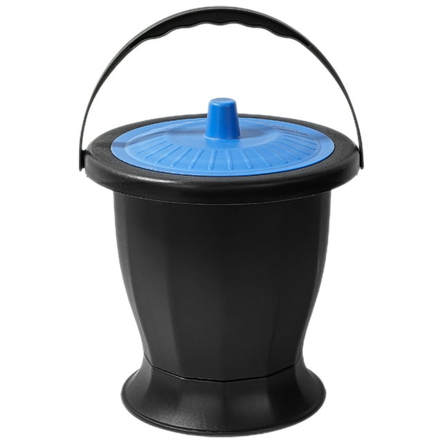 Pot de Chambre Unisexe Portable Toilette Pot de Chambre Bassin Urinoir Pot de Chevet avec Couvercle
