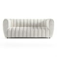 thumbnail image 2 of Furniture of America Totulem Boucle Fabric Channel Tufted Sofa in Off White, 2 of 9