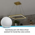 thumbnail image 3 of Globe Electric 50583 Works With Alexa Only Wi-Fi Smart Pendant Lighting, Matte Brass, Frosted Internal Shade, No Hub Required, Voice Activated, Energy Star, 30W, Multicolor Changing RGB, Tunable White, 3 of 11