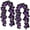 Purple-Led, variant on 2 Pcs Total length 13.12Ft Black Leaf Garland with Yellow Lights, Halloween Artificial Hanging Fall Floral Vine, Thanksgiving Decor for Home Wedding Party