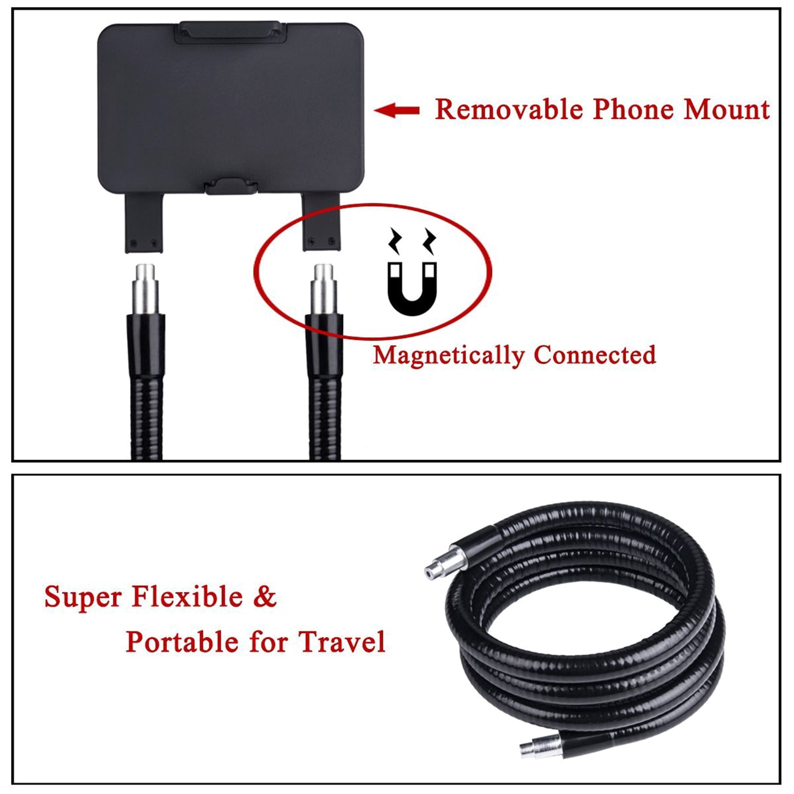 Lazily Neck Phone Holder Smartphone Stand with Flexible Neck Holder, for Video Watching and Handsfree Call Recording