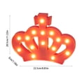 thumbnail image 3 of Inerposs Princess Themed LED Marquee Night Light, Coronet Shape Decorative Wall Lamp, Battery Operated Tabletop Decor, Ideal for Birthday Parties and Bedroom Ambiance, 3 of 6