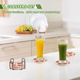 thumbnail image 7 of 6 coil coasters 3.94x3.94x0.24 inch water coasters Drink coasters with cup holders Absorbent coasters Heat resistant for bar protection Apple, 7 of 7