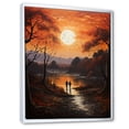 thumbnail image 2 of Designart "Romantic Landscape Sunset Charm II" Romantic Landscape Floater Framed Canvas Art Print, 2 of 7