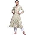 thumbnail image 1 of eloria Casual Top Cotton Kurti Tunic Indian Ethnic Women Printed Straight Kurta Hippie, 1 of 5