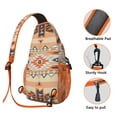 thumbnail image 2 of Sac à Dos à Bandoulière Hippie Boho Chic Léger Style Rustique pour Voyage, Magasinage, Extérieur, Randonnée, 2 of 6