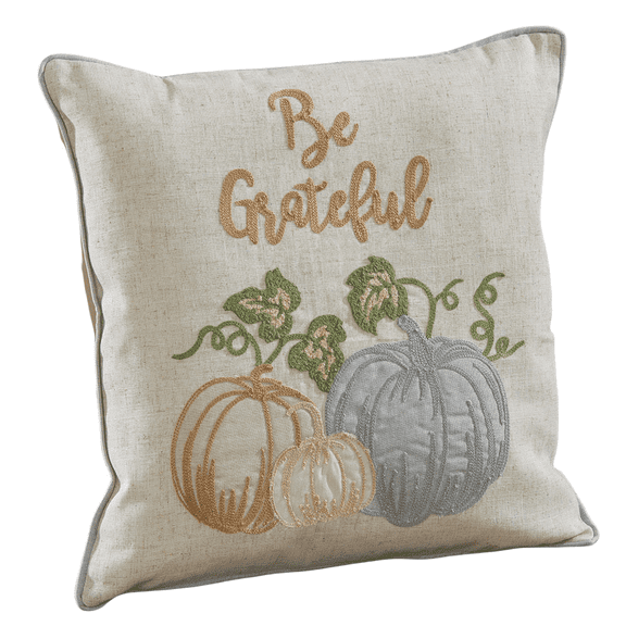 HomeMagic Decorative Pillow Cover, 18" x 18", Be Grateful
