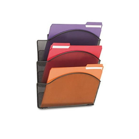 Onyx Steel Triple Wall Pocket  Letter  Black  12 x 3 .25 x 17 .25