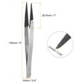 thumbnail image 2 of Uxcell 3pcs Precision Ceramic Tweezer 5.1" Stainless Steel Tweezers Anti-Static Pointed Head, 2 of 6