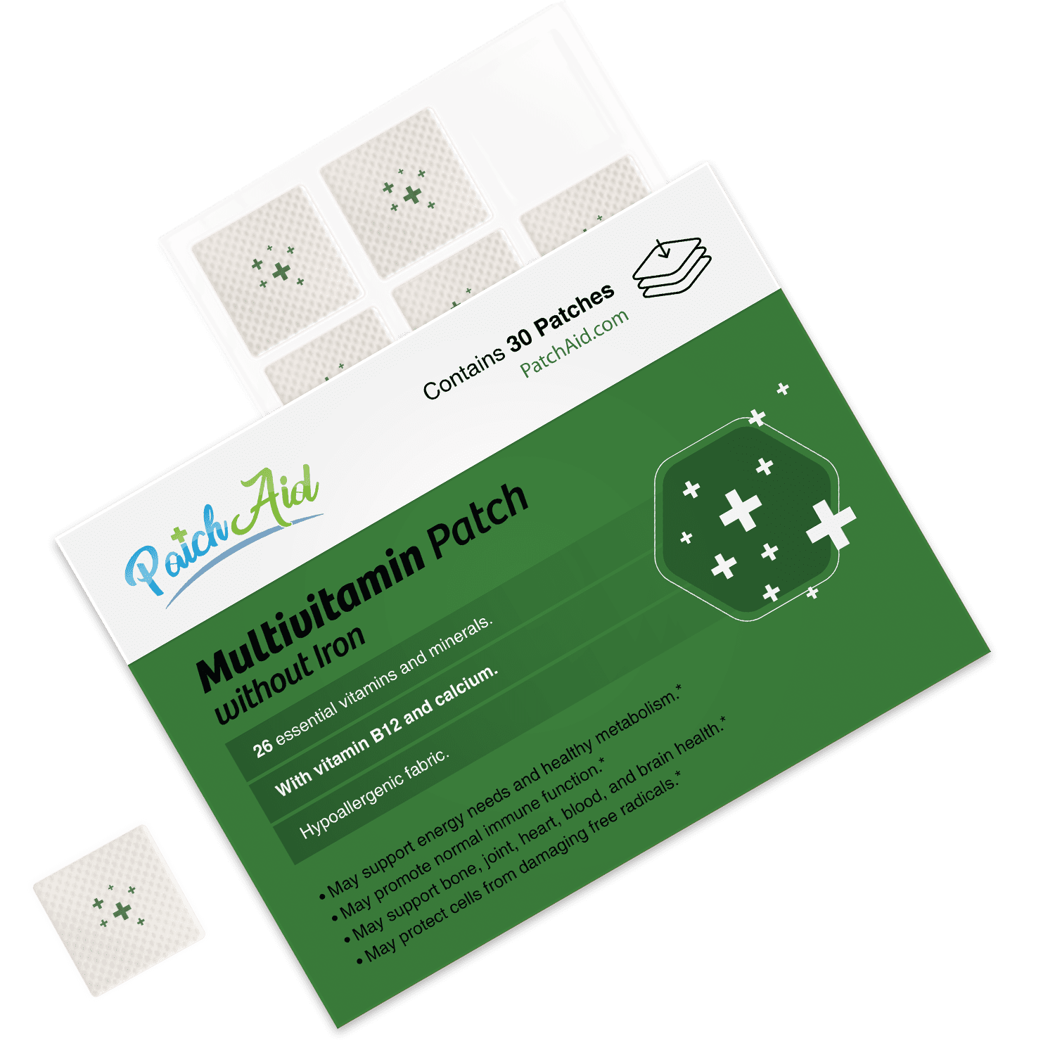 MultiVitamin Plus Topical Patch without Iron by PatchAid Size: 3-Month Supply