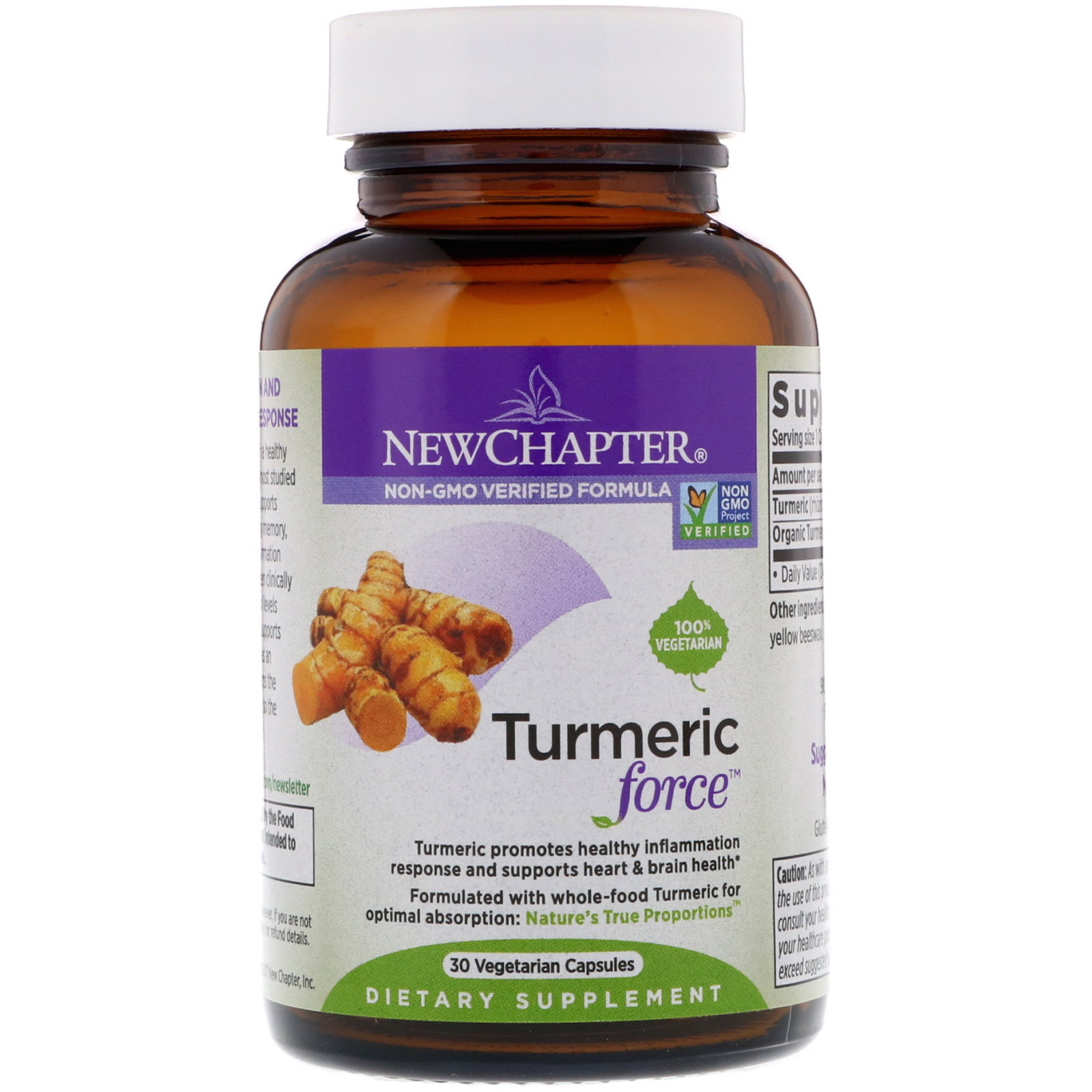 New Chapter Turmeric Force Vegetarian Capsules 400mg, 30 Liquid