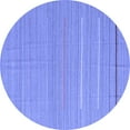 thumbnail image 1 of Ahgly Company Machine Washable Indoor Round Abstract Blue Contemporary Area Rugs, 3' Round, 1 of 4