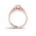 thumbnail image 2 of 1/2 Carat T.W. Diamond 10kt Rose Gold Square-Shape Cluster Engagement Ring Set, 2 of 5