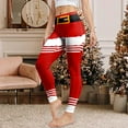 thumbnail image 2 of TTUHYWXI Women's Ugly Christmas Xmas Leggings Stretchy Funny Costume Tights High Waist Printed Yoga Pants Holiday Tights (Red, XL), 2 of 7