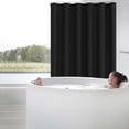 thumbnail image 3 of HBBKVI 2 Pcs Grommet Luxury Shower Curtain 39" × 71", Thickened Shower Curtains for Bathroom, Quick Dry Curtain Panels Black, 3 of 8