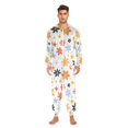 thumbnail image 3 of FORMRS Onesies Pajama for Adults Unisex Hoodie Winter Jumpsuit One Piece Sleepwear, Sizes S-2XL, Colorful Retro Floral, 3 of 7