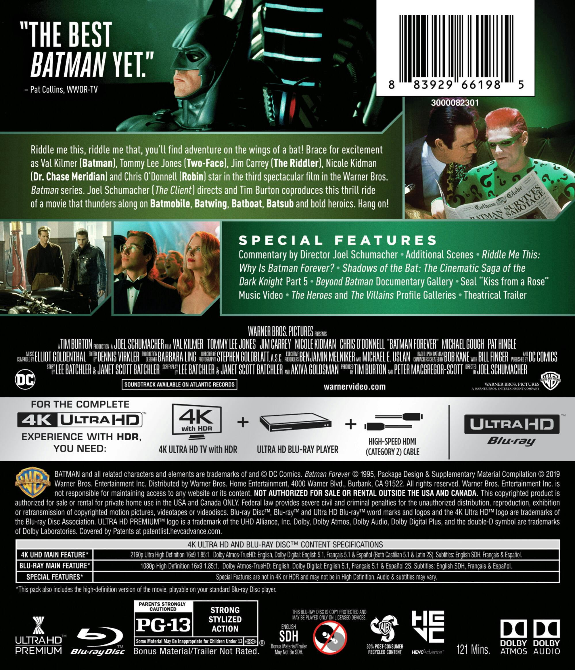Warner Home Video - Batman Forever [ULTRA HD]