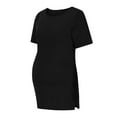 thumbnail image 5 of breaise Women's Maternity Shirts Split Hem Nursing T-Shirts Casual Short Sleeve Loose Fit Tunic Tops Tee Oversized Pregnancy Tunic Summer Crewneck Plus Size Gym Workout Top, 5 of 6