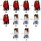 thumbnail image 2 of Minnieouse Jersey Top de encaje Casual camisa de manga larga moda estilo suelto cuello en V gasa ropa de vestir al aire libre viajar Prendas para la parte del cuerpo M rojo Minnieouse AP015656-02, 2 of 6