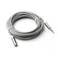 thumbnail image 3 of 2 Meter Grey Braided Sound Quality 3.5mm Car Stereo Aux Audio Cable Braided Cable, 3 of 5