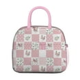 thumbnail image 2 of Lunch Bag Lunch Box for Women Reusable Insulated Lunch Cooler Bags,Large Capacity for Work Travel Picnic,Water-Resistant Pioneer Pieced Patchwork Lunch Tote Bag Gifts for Woman Mom Pink, 2 of 6