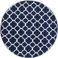 thumbnail image 4 of SAFAVIEH Dhurrie Ulysses Geometric Moroccan Wool Area Rug, Navy/Ivory, 5' x 8', 4 of 9