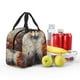 thumbnail image 5 of Fotbe Romantic Flower Fox Couple Bolsa Térmica con Estampado y Forro de Aluminio Grueso Bolsa de Almuerzo con Bolsillo Frontal para Hombres y Mujeres, Ideal para Trabajo, Escuela, 5 of 8