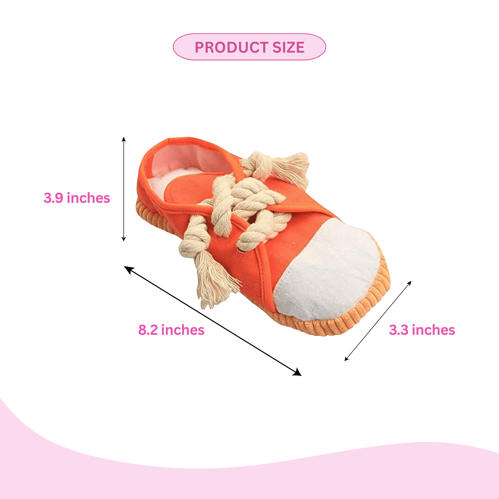 Glow Pups Squeaky Shoes Flexible 2-Piece Dog Toy Pair with 2 Dog Toys, Multicolor Shoes Shape Medium