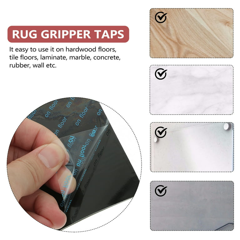 12pcs Rug Non-Slip Stickers Rug Carpet Mat Decals Anti Curling Carpet Stickers, Size: 4.33 x 4.33 x 0.59