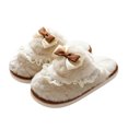 thumbnail image 2 of Zapatillas de algodón con lazo para mujer, zapatos de interior cálidos para invierno, Zapatillas de felpa antideslizantes de suela gruesa, 2 of 5